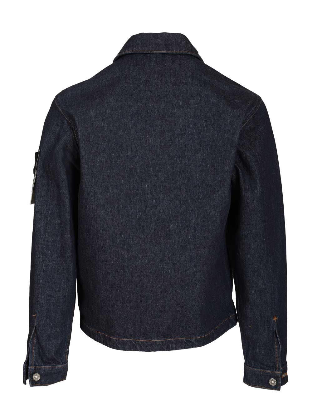 Stone Island Denim Jacket Jackets - Blue | e108b521eb1db5069ef62f666f4a1710a48befdc
