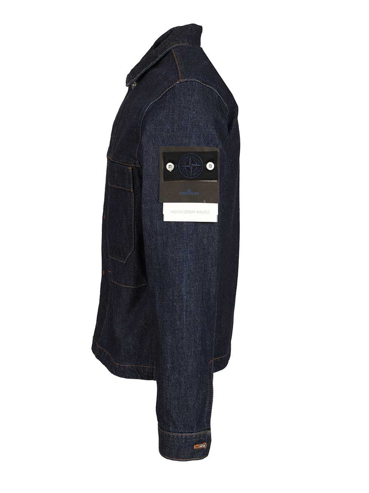 Stone Island Denim Jacket Jackets - Blue | 08b7e8f68202f428db269709a3745f36b4ac5f6a