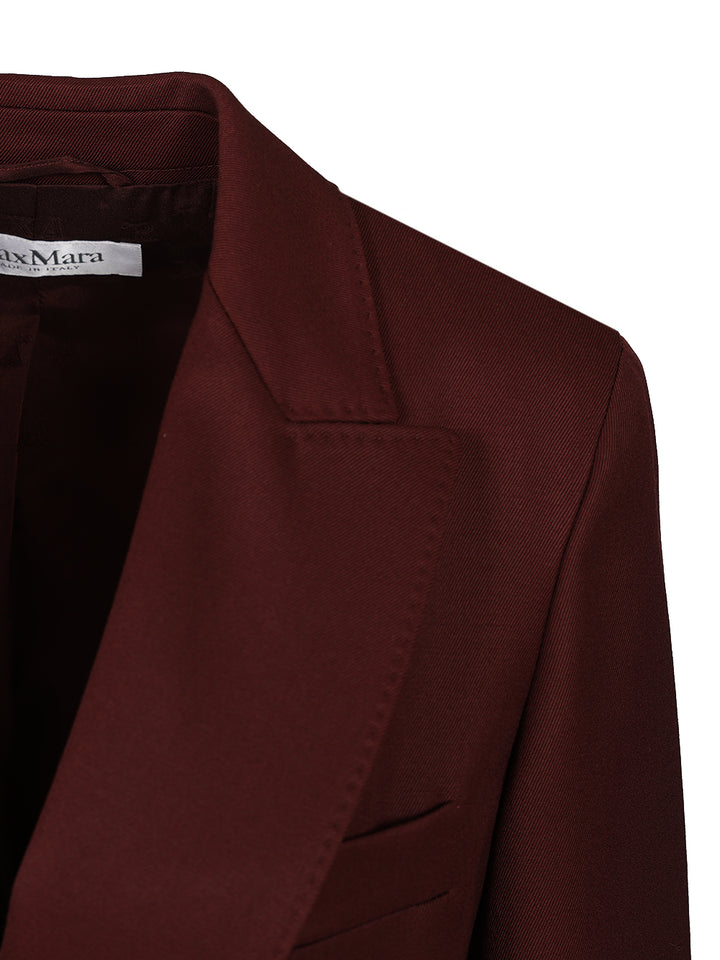 Max Mara Double-Breasted Wool Blazer Jackets - Bordeaux | d5c9fdaa5f10d898883e0a148c890a06b002cd11
