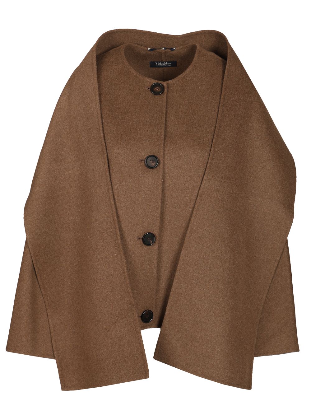 'S Max Mara Short Jacket With Scarf Jackets - Brown | 1826a20033498d78c5328c44919a71bae86dbd12