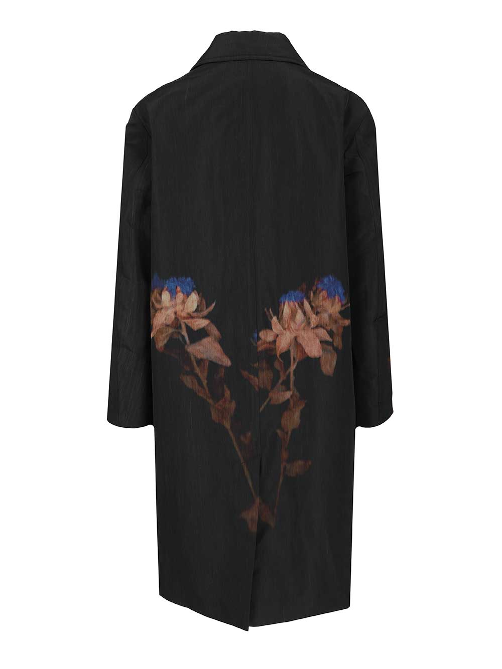 Dries Van Noten Printed Wool-Blend Coat Coats - Black | e6a227ec1cb43f27898de5dd3a0fe55040dd35b9