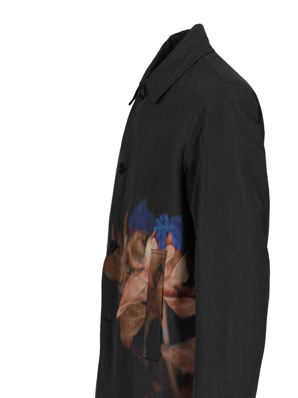 Dries Van Noten Printed Wool-Blend Coat Coats - Black | fb5c5711f63a436651322470da2b9db24ef7f496