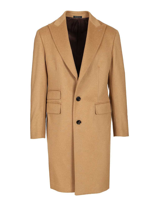 Camel Wool Blend Coat Coats Beige