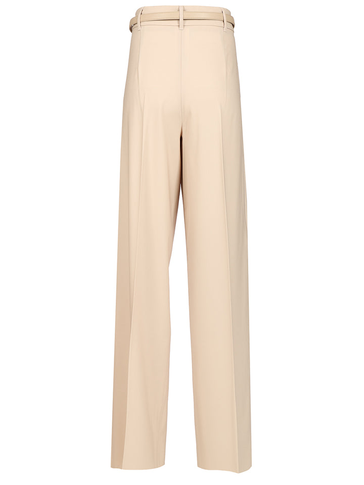 Max Mara Studio Wool Twill Trousers - White | a063fe27035b0b448468818aa0d1895171fb14de