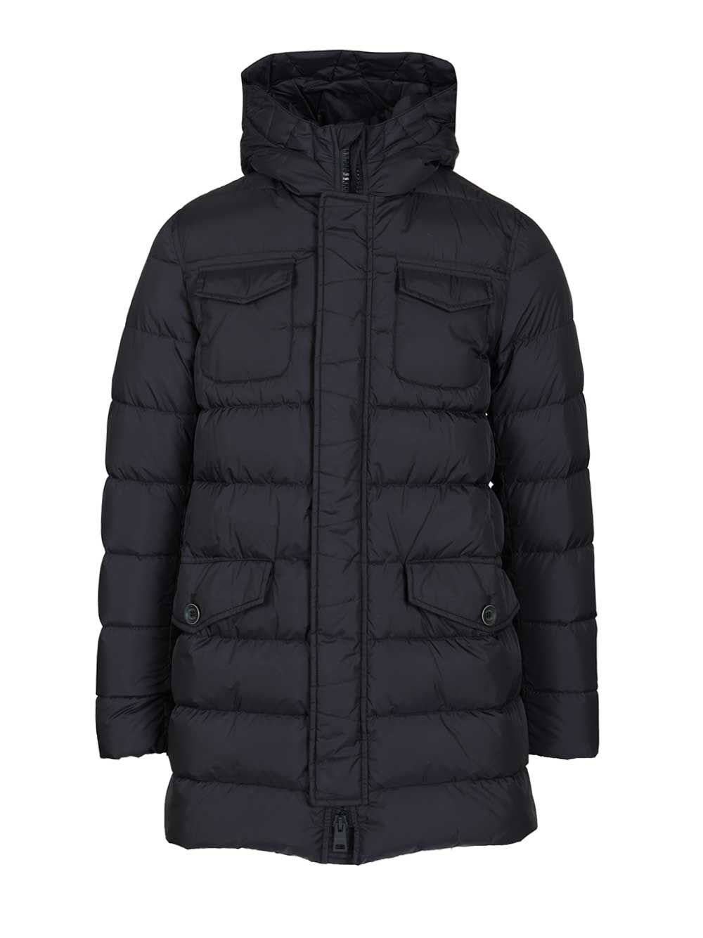 Herno A-Shape Parka In Chamonix Nylon Jackets - Blue | e5f045ce2e98003155dee214c4aa1798f3b93d0f