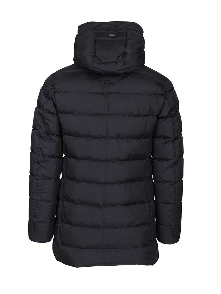 Herno A-Shape Parka In Chamonix Nylon Jackets - Blue | f87f824381c1d51aef35aeaca96718b8a58c0281