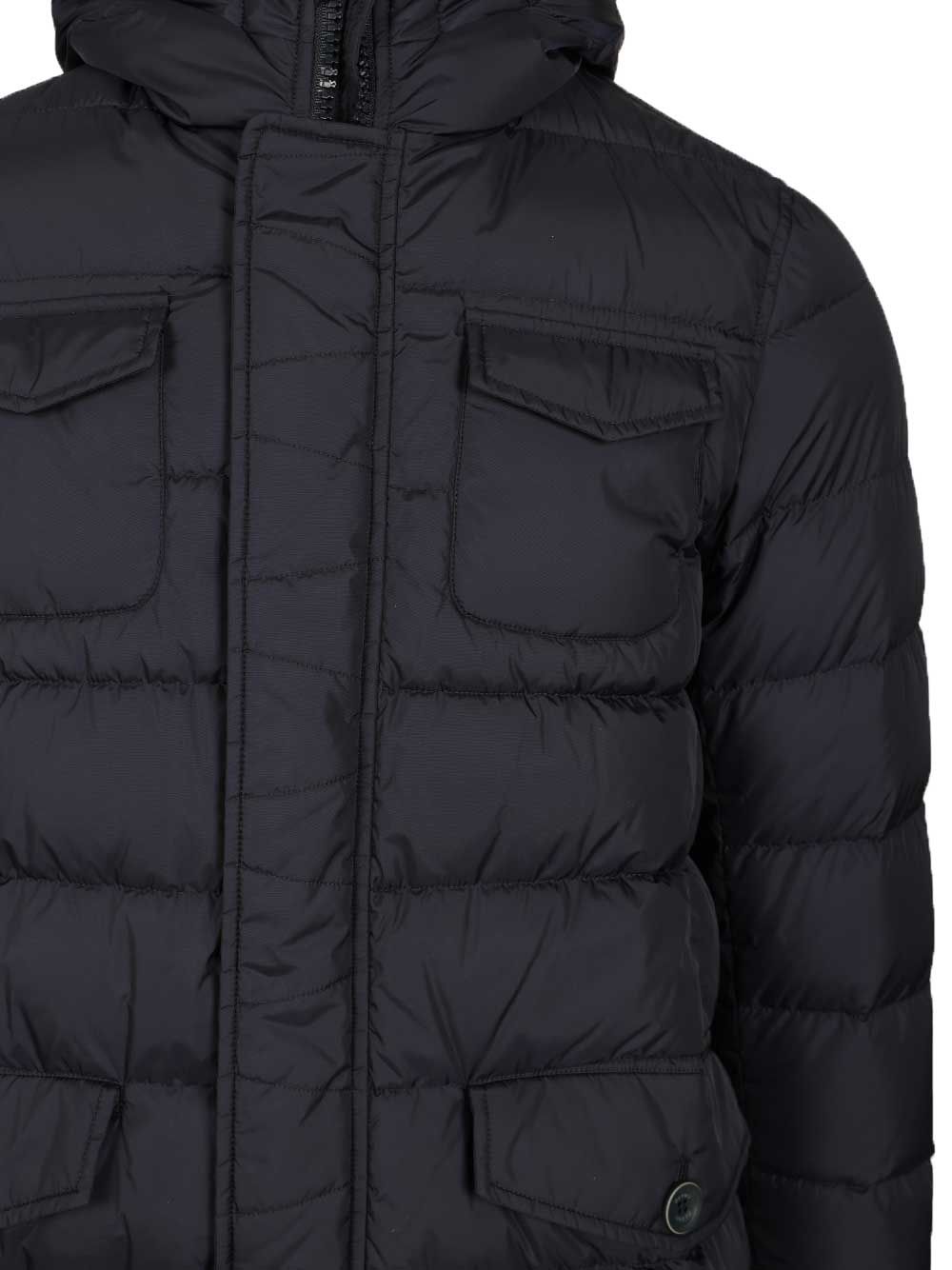 Herno A-Shape Parka In Chamonix Nylon Jackets - Blue | ebee6411e42b733cc20c5a9f17613064a27bc40e