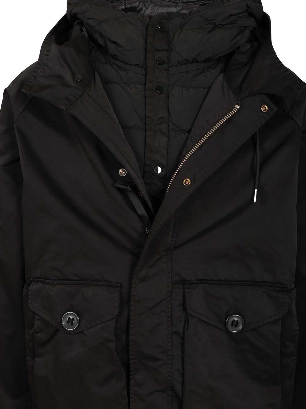 C.P. Company Hooded Jacket Jackets - Black | 9355fb3eeea26d4d286f08a8e34b7b6ffde25070