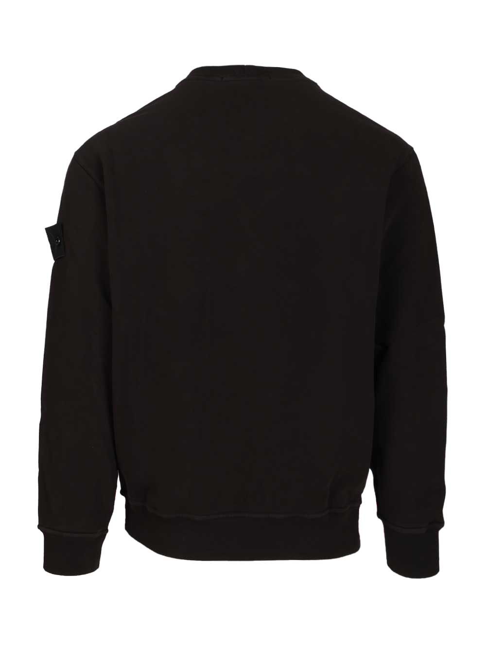 Stone Island Crew Neck Sweatshirt Sweatshirts - Black | 7b9f2ad462a646a51007270628be05210df59a5b