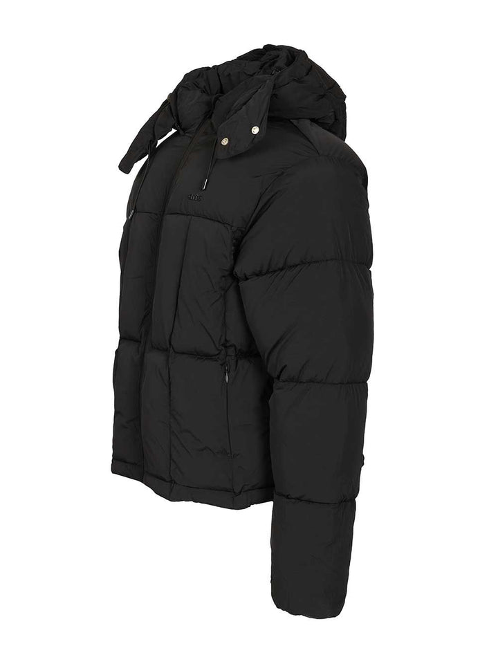 Arte Down Jacket With Hood With Drawstring Coats - Black | 979a6a2f9b8266c2d4cc6c5d3bc1f44c02c13b6e