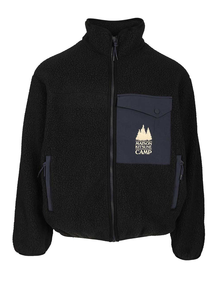 Maison KitsunÉ Fleece Jacket Jackets - Black | 9b3756bf59fbcaa78451c84594b1a1d16e34ab20