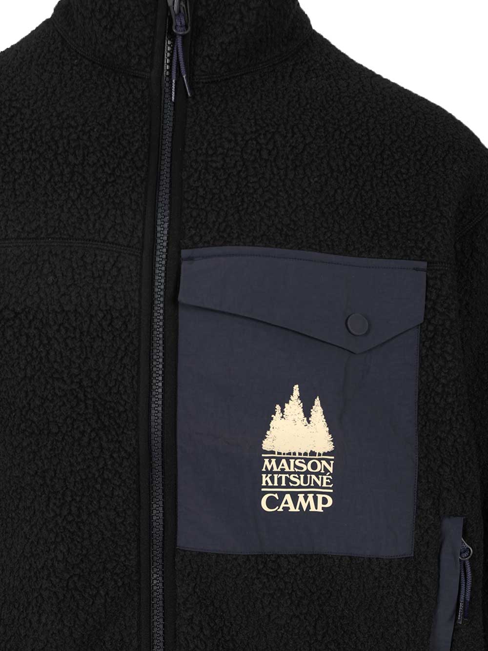 Maison KitsunÉ Fleece Jacket Jackets - Black | 4a58be0f6af30df98989b99294b1398fdc854bb4