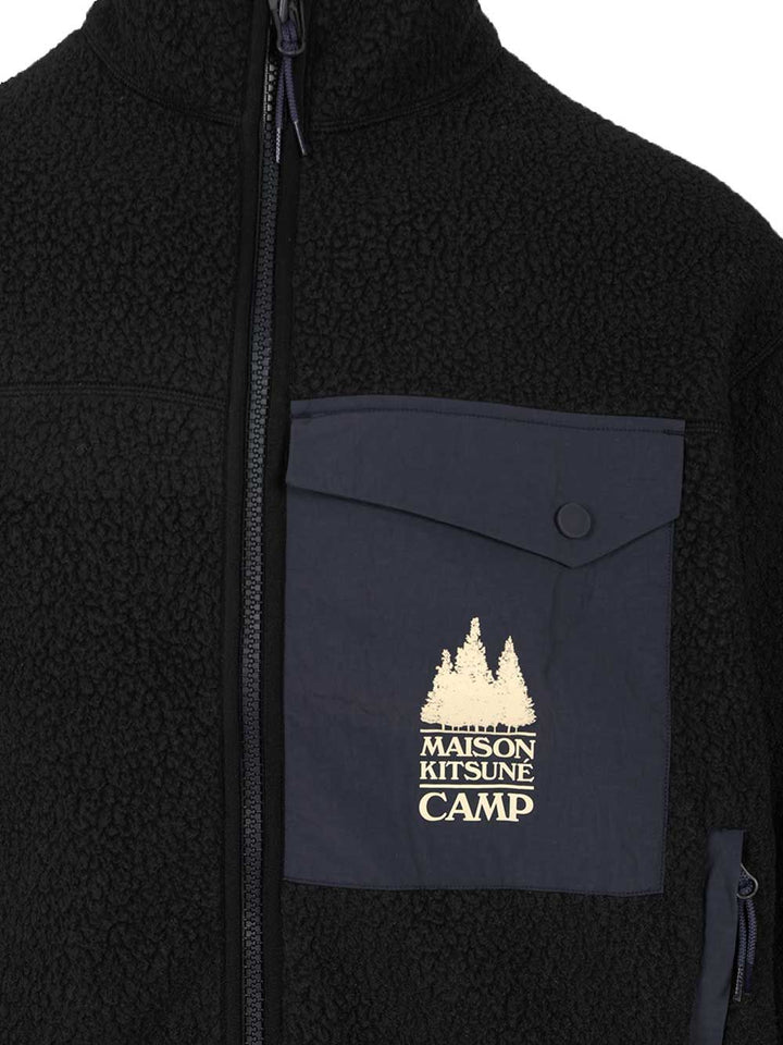 Maison KitsunÉ Fleece Jacket Jackets - Black | 176384d6b054bce821a5050c7bdf3eede04bfb77