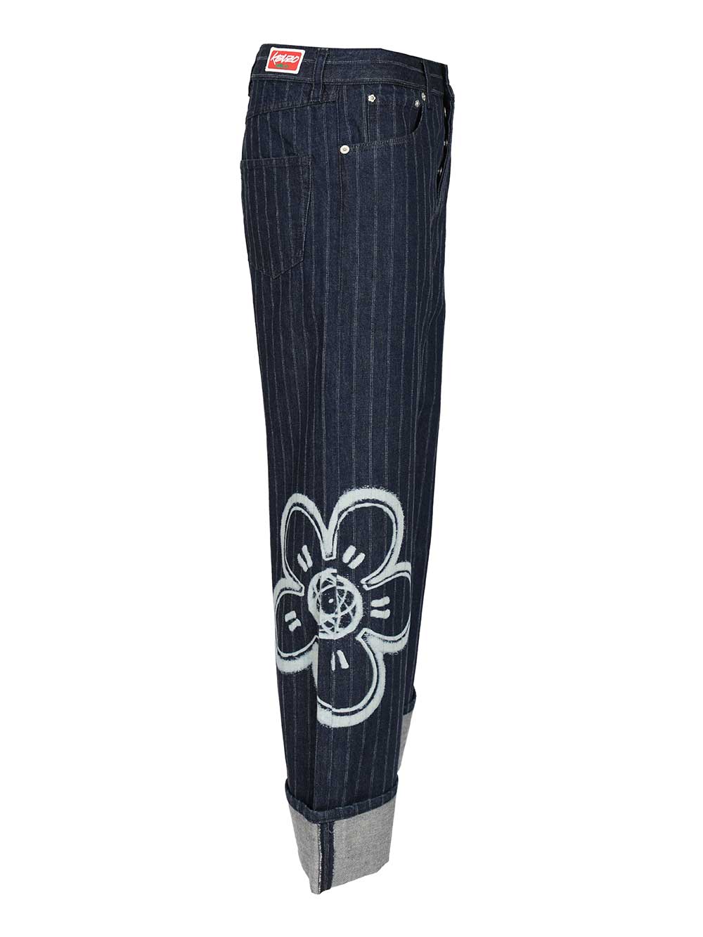 Kenzo Kenzo X Futura 2000 Cuffed Jeans - Blue | e116fd630b0dbaae37da6be6b8ec6143041da90c