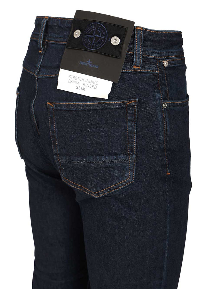 Stone Island Cigarette Trousers Jeans - Blue | 484fd6d623b826590882ff2515f576074ea24dc2