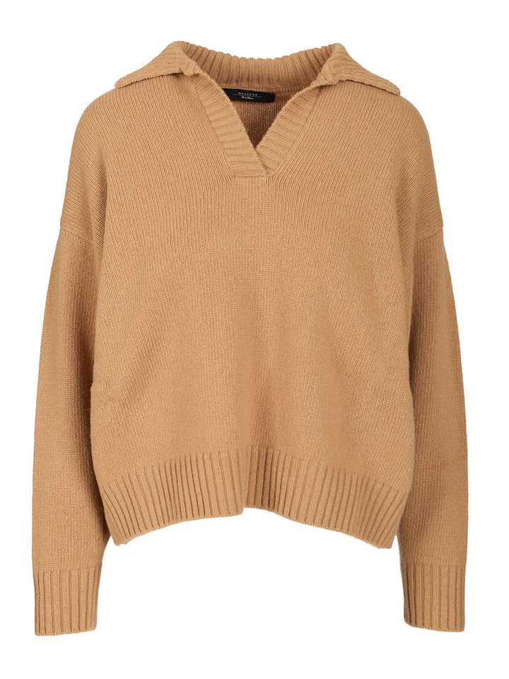 Weekend Max Mara Wool Yarn Polo Shirt Knitwear - Brown | 296063005cc1bc257bf951ad0f0f7d4288d8b3cb