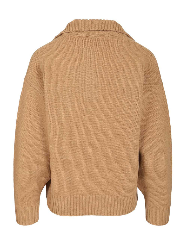 Weekend Max Mara Wool Yarn Polo Shirt Knitwear - Brown | 6ccb995ca490f0f456215bfe2048f7e5e6b395f6