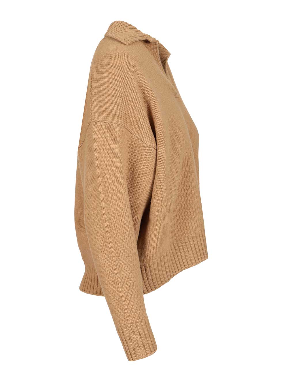 Weekend Max Mara Wool Yarn Polo Shirt Knitwear - Brown | ec7ea6bd4d64ee278b1470affb71d12223a9ab39