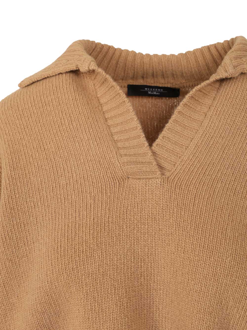 Weekend Max Mara Wool Yarn Polo Shirt Knitwear - Brown | 0824a59c6bdc95095a8fc5ba647f23b9413c71f0