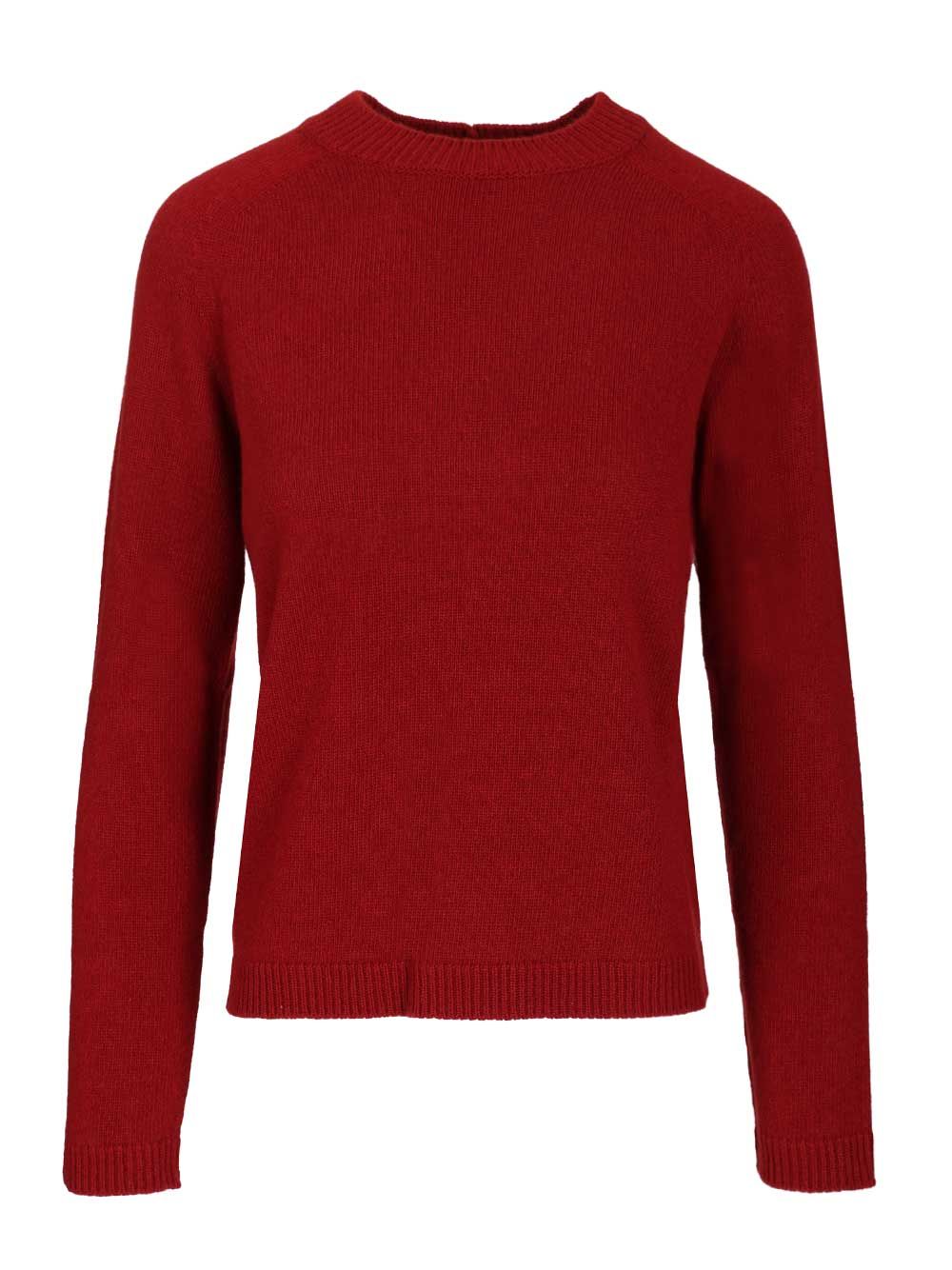 'S Max Mara Crew Neck Sweater Knitwear - Red | 6774fb79144a5c657d1c92384ecb280d7e9c849f