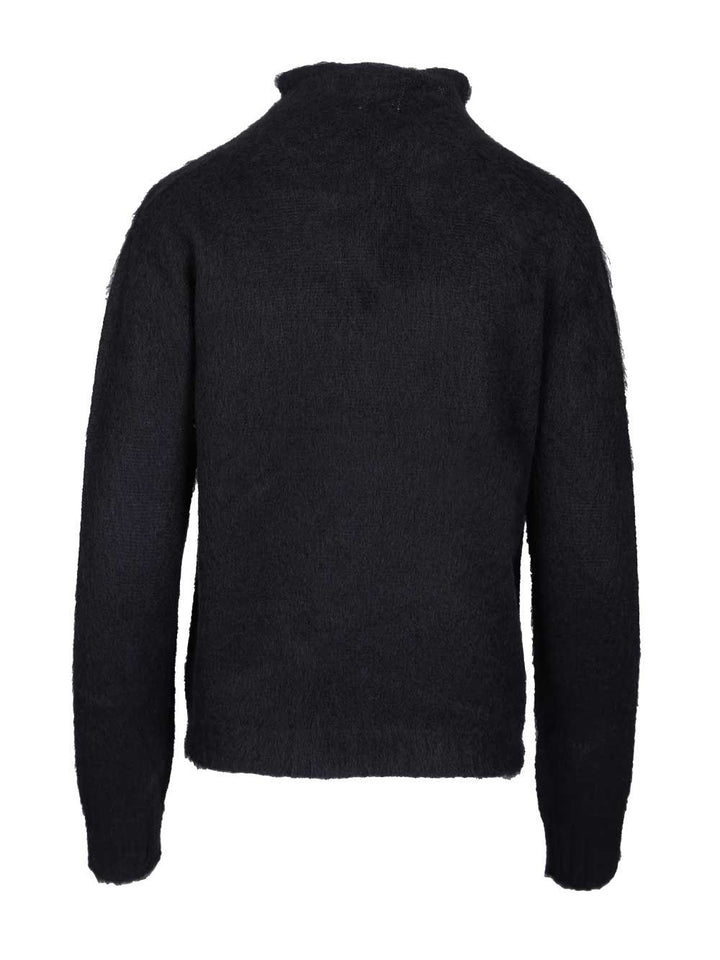 Max Mara Studio Mohair Blend Turtleneck Sweater Knitwear - Blue | 06087376720e75e12bc801cb774718fb78180b98