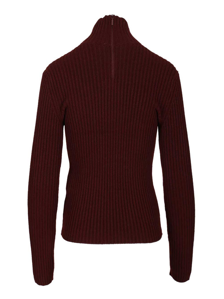 Max Mara Wool And Cashmere Turtleneck Sweater Knitwear - Bordeaux | 17ce1ed49c837974cf9e89944128193458a09635