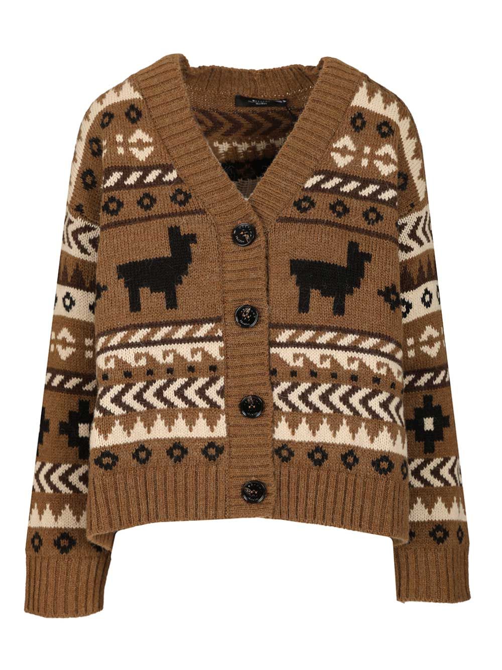 Weekend Max Mara Jacquard Cardigan Knitwear - Multicolor | c0c6d7eea1a5236135e26e2001c921669964cd95