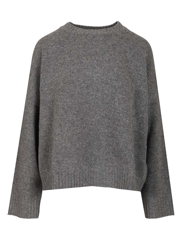 Weekend Max Mara Crew Neck Sweater In Wool Yarn Knitwear - Grey | 3ad47d03404a5b26a2d3d45ed186090205f6e1f5