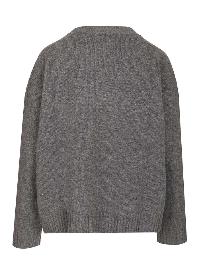 Weekend Max Mara Crew Neck Sweater In Wool Yarn Knitwear - Grey | 567038ef0af4f228762d83c3955090edfadfc01c