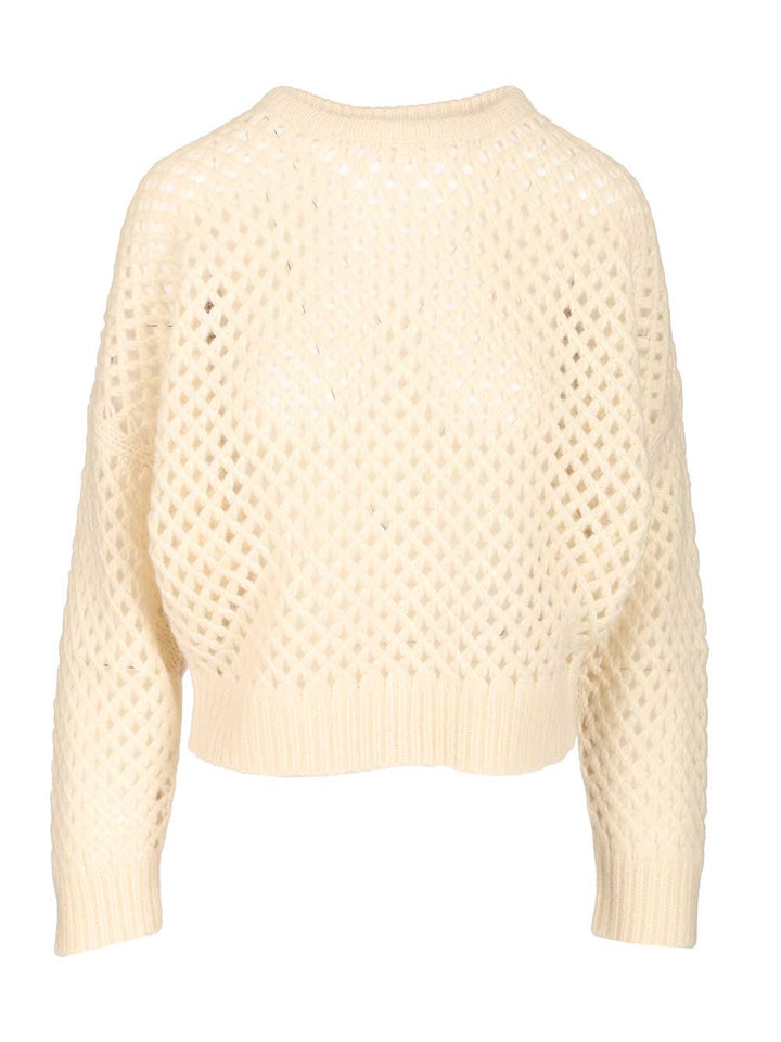Max Mara Cashmere And Silk Sweater Knitwear - White | 6eaee6eede1c407aac6c2e9f8ab577ca1b9c6112