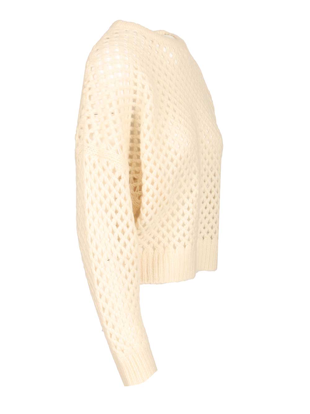 Max Mara Cashmere And Silk Sweater Knitwear - White | dceacf2642476d6b3a291ab8a91f842ceb586b85