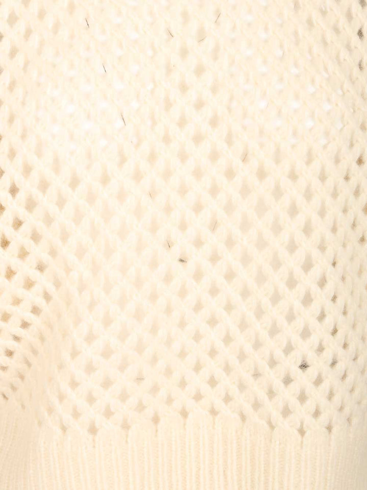 Max Mara Cashmere And Silk Sweater Knitwear - White | 7e09672feb7ee05a54858bb7711fa29995aa976a