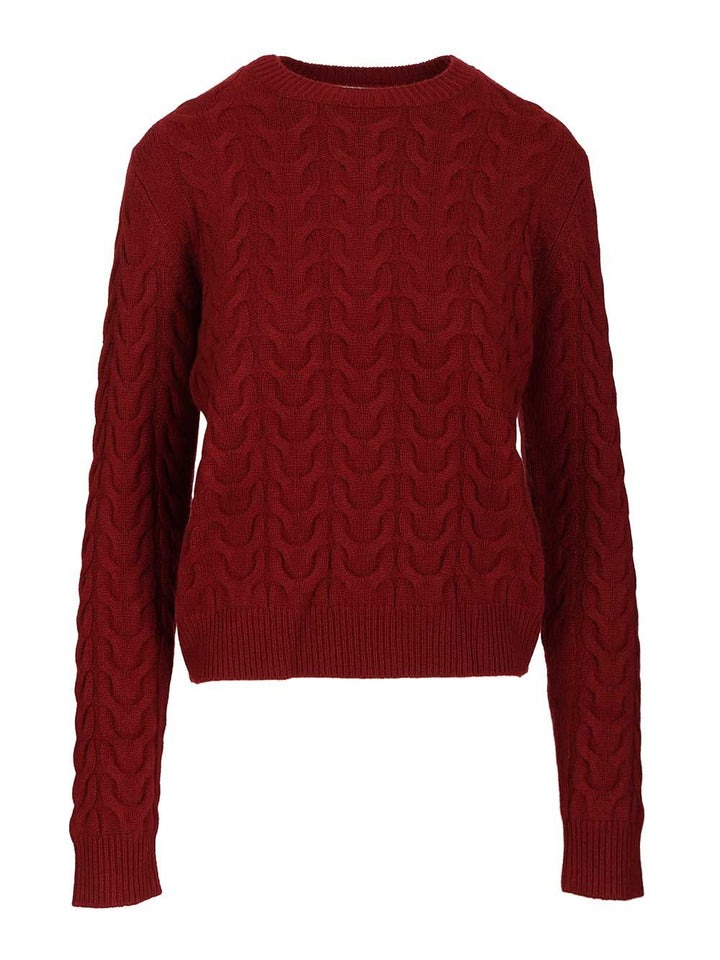 Max Mara Slim Cashmere Sweater Knitwear - Red | 27cc71879ee3737d996815ba92969484c70a631b