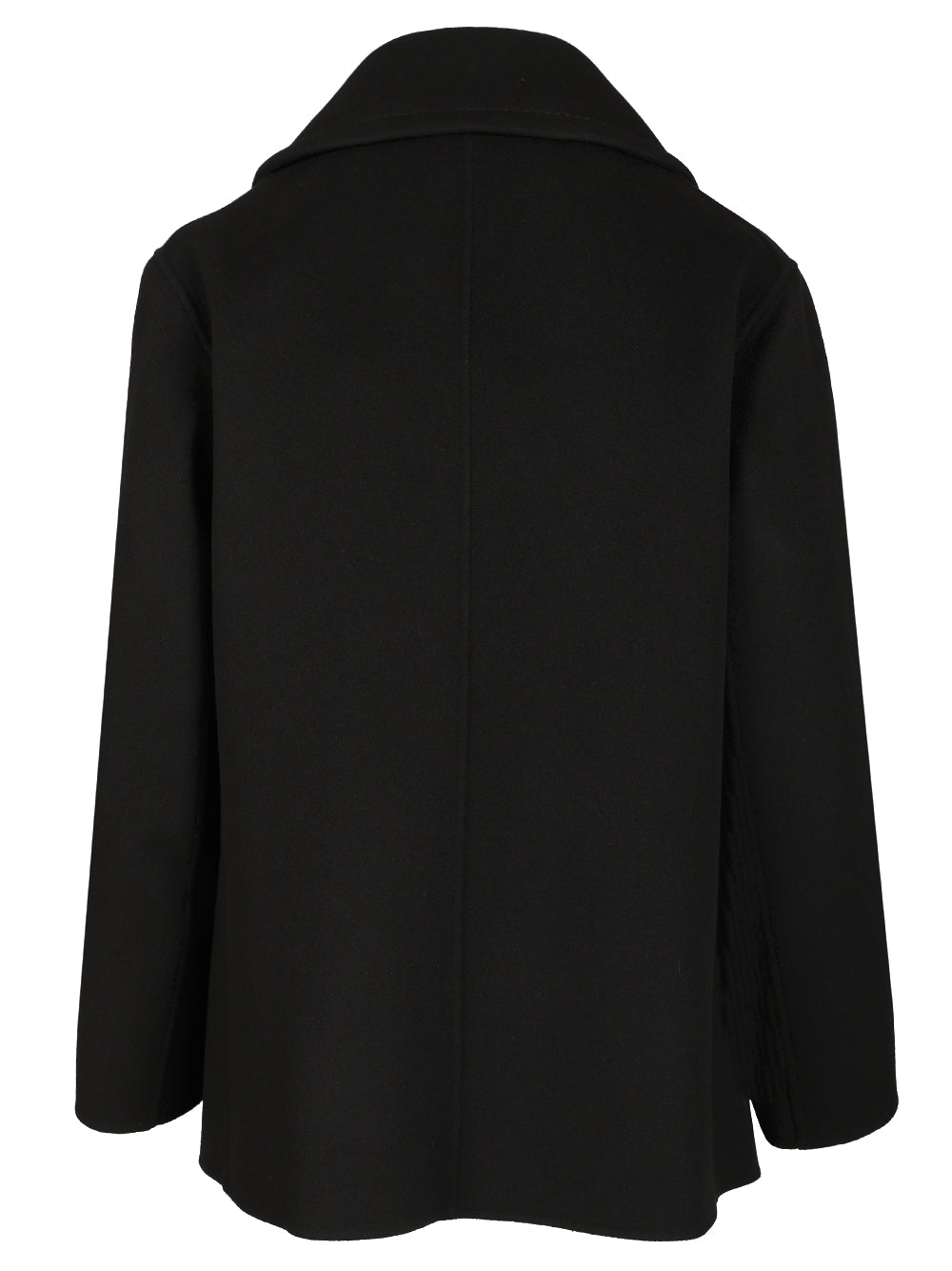 'S Max Mara Wool Drap Pea Coat Jackets - Black | 9aff11dd6c94280b19fa7d9eb7565bb82aa654bb