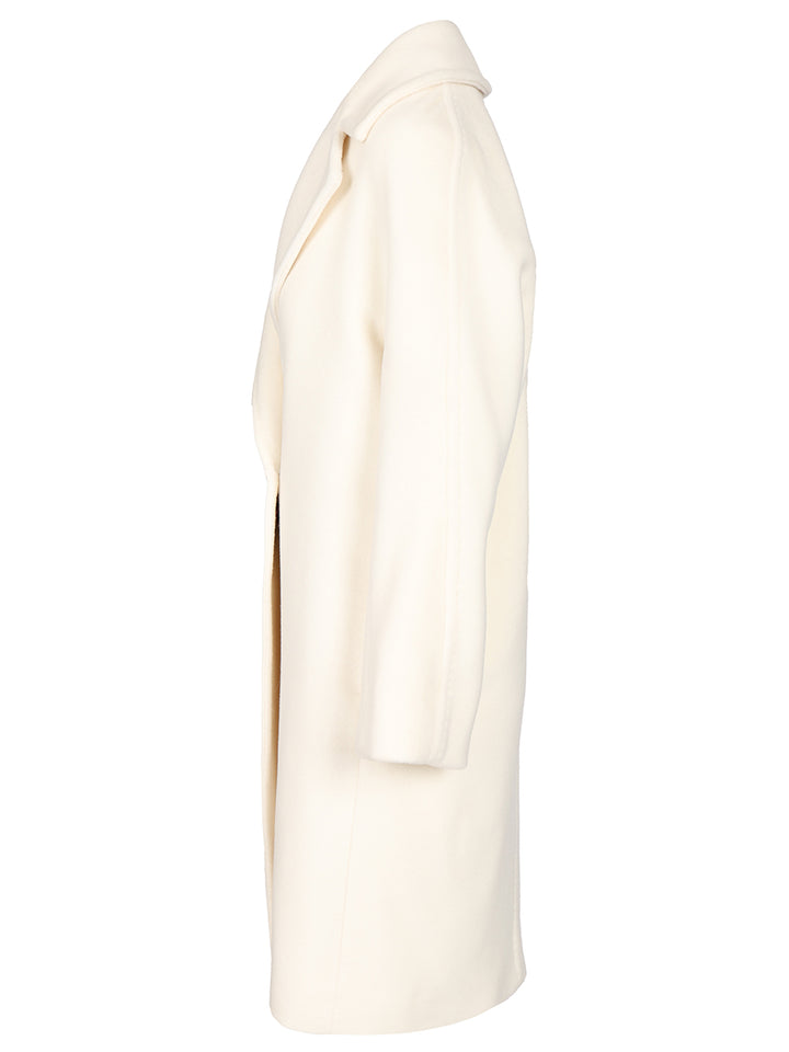 Max Mara Studio Double-Breasted Coat Coats - White | e8a5614d0bf02b22c80373a020adef3131c0cfa3