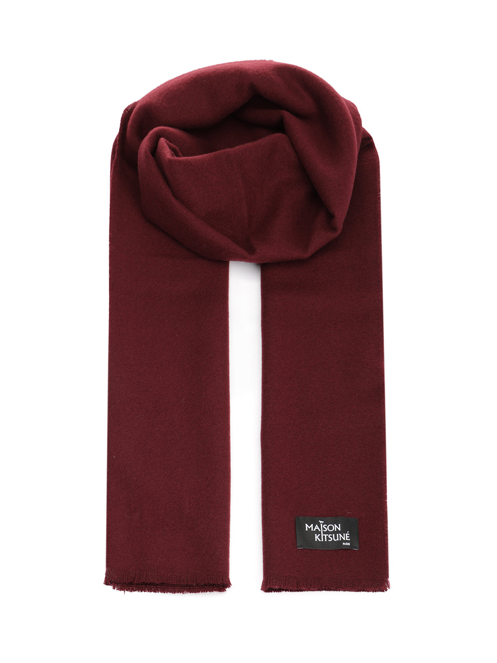 Maison KitsunÉ Wool Scarf Scarves And Foulards - Bordeaux | 77b81fd28e8799a0281ecc80ad6c18f0d440c808