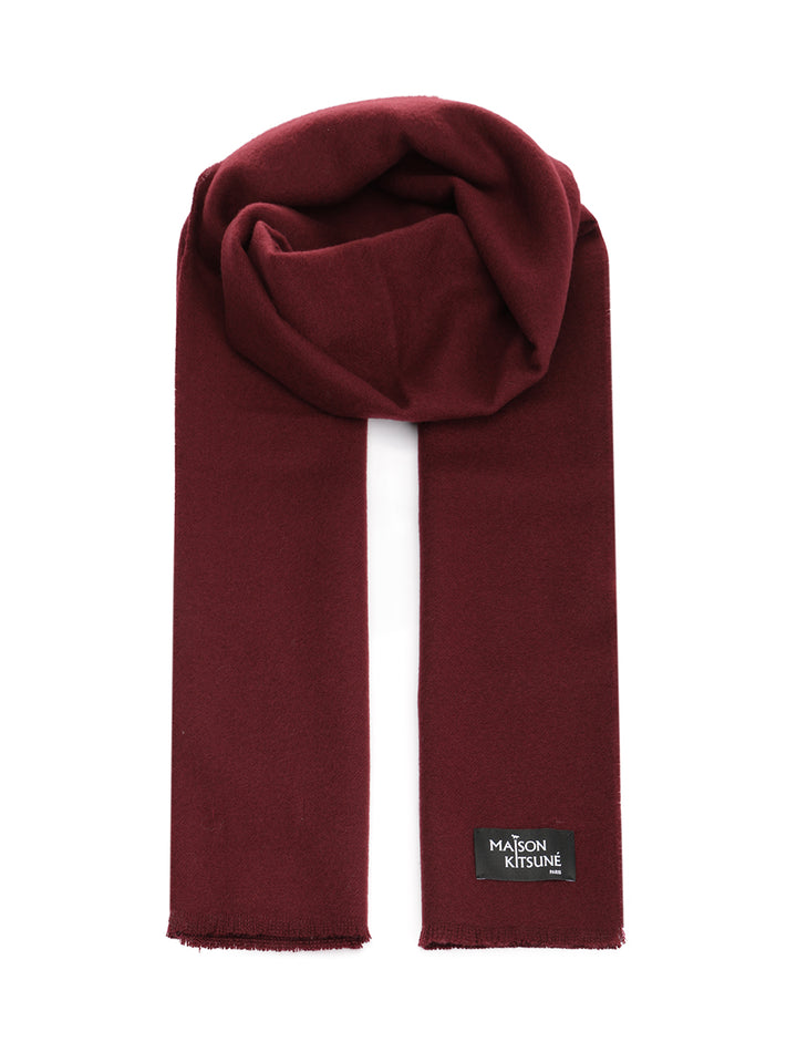 Maison KitsunÉ Wool Scarf Scarves And Foulards - Bordeaux | 77b81fd28e8799a0281ecc80ad6c18f0d440c808
