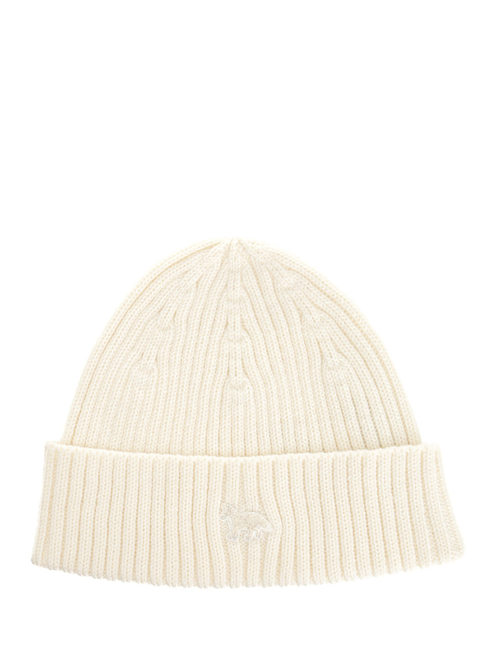 Maison KitsunÉ Virgin Wool Hat Hats - White | 543973a06afa23d2920547a27f94b51dec53da54