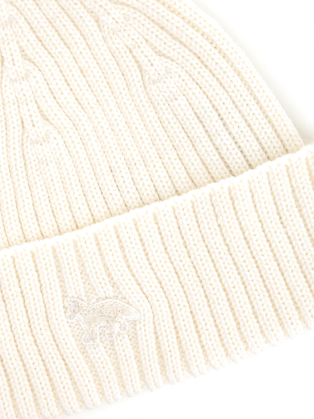 Maison KitsunÉ Virgin Wool Hat Hats - White | 11f0b98c494d480ba8e2839530570b6a50bfc72d
