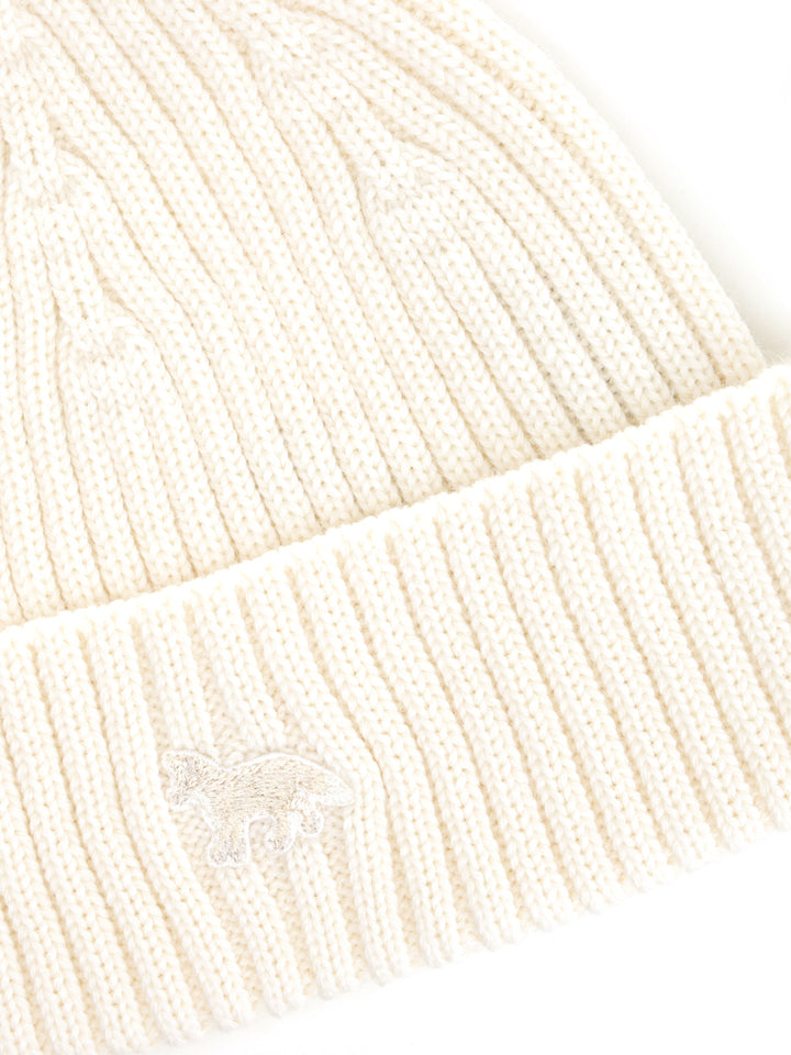 Maison KitsunÉ Virgin Wool Hat Hats - White | 11f0b98c494d480ba8e2839530570b6a50bfc72d