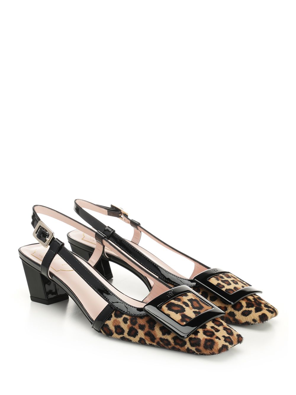 Roger Vivier Belle Vivier Leather Slingback Pumps - Animalier | cdb63f089f5544b4dc119f07641ace9e78c10445