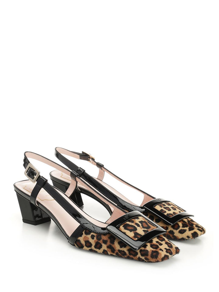 Roger Vivier Belle Vivier Leather Slingback Pumps - Animalier | cdb63f089f5544b4dc119f07641ace9e78c10445
