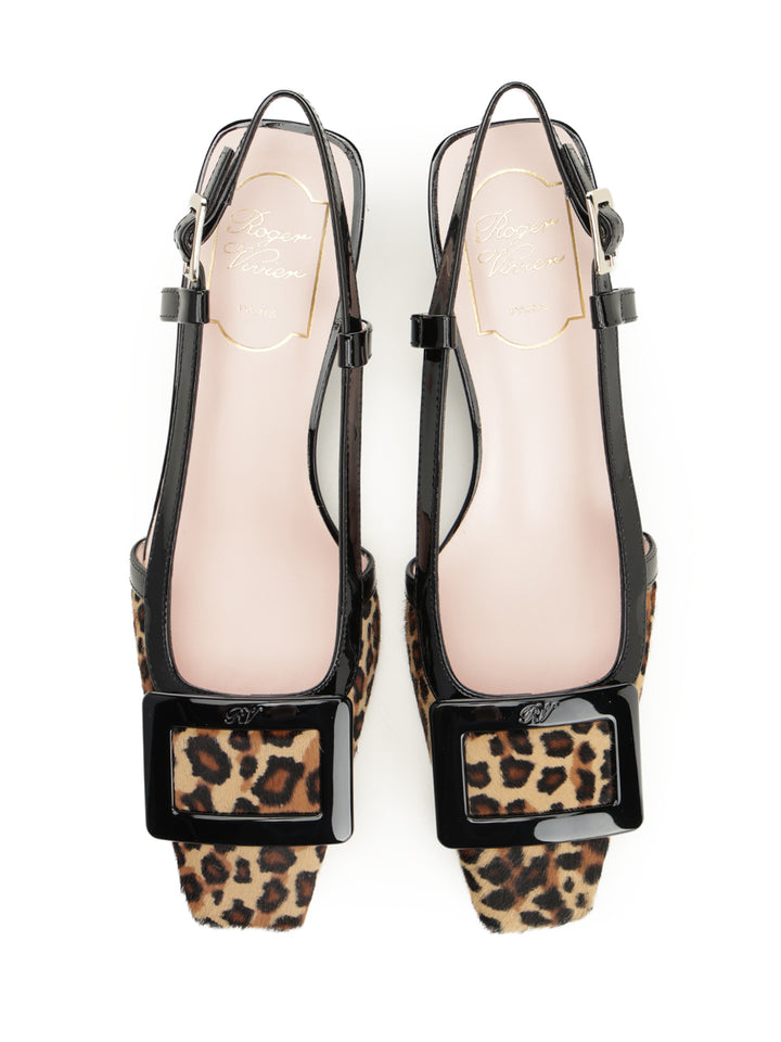 Roger Vivier Belle Vivier Leather Slingback Pumps - Animalier | 7f0706769048bcd0025e43e39c460d5e0843875f