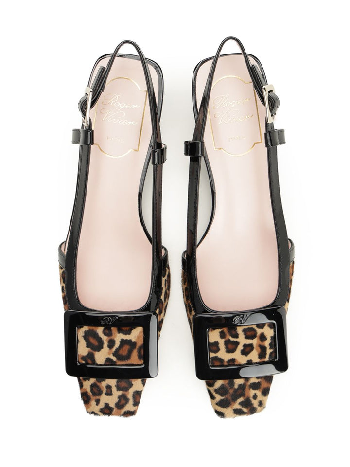 Roger Vivier Belle Vivier Leather Slingback Pumps - Animalier | 5828d265300d943b13abf68632c3c2f4db74dfb0