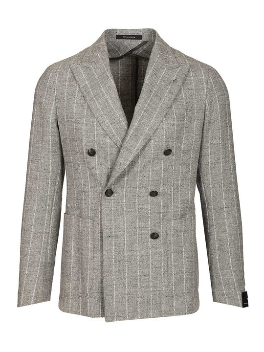 Montecarlo Doppio Petto Boucle Jackets Grey