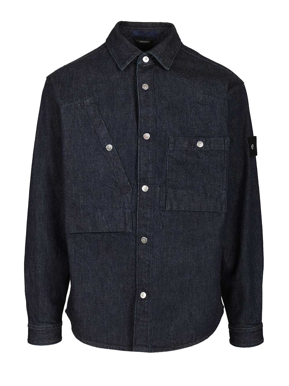 Stone Island Denim Shirt Jackets - Blue | 7e36e557893986c31215b0d025c417da03bcc740