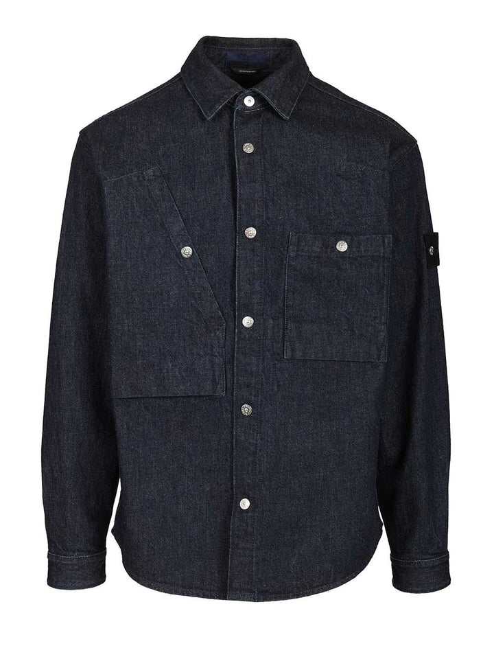Stone Island Denim Shirt Jackets - Blue | 7e36e557893986c31215b0d025c417da03bcc740
