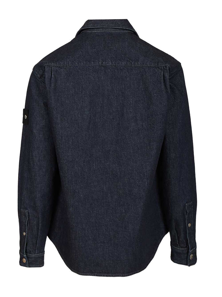 Stone Island Denim Shirt Jackets - Blue | e096c73eecd7d78620ef2a6daa71553138aba5bc