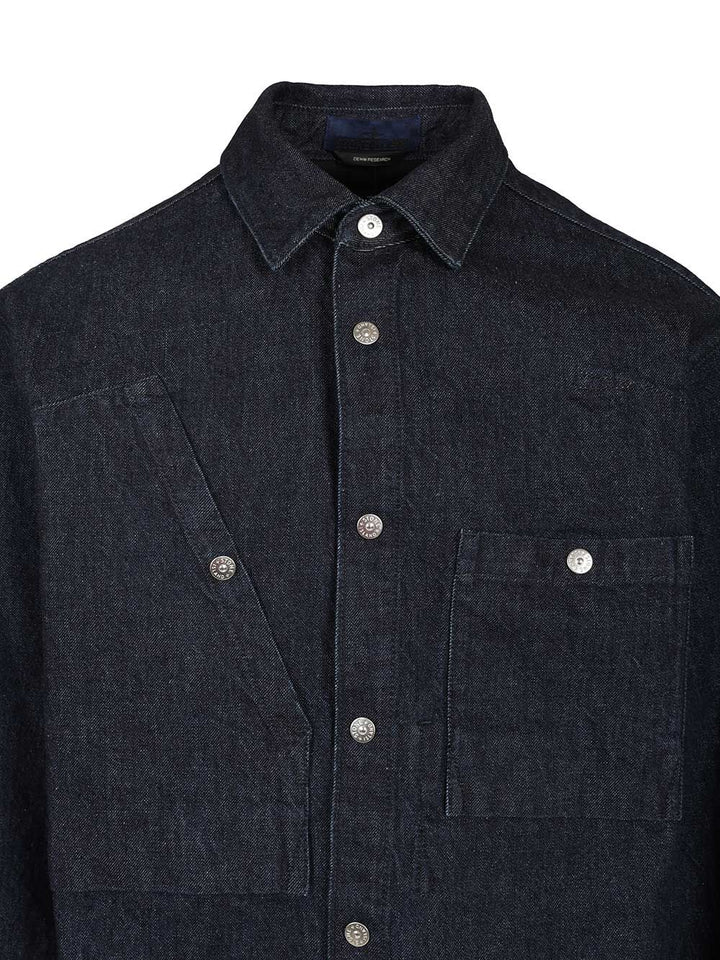 Stone Island Denim Shirt Jackets - Blue | 7be34e11165bf34027881b72528da8ea57f8bb5f