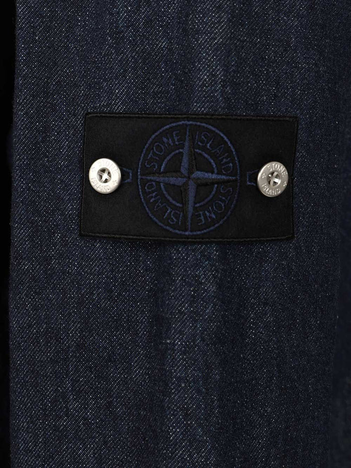 Stone Island Denim Shirt Jackets - Blue | 573dbdd5137921bfd5c630273b58f2543a2cc158